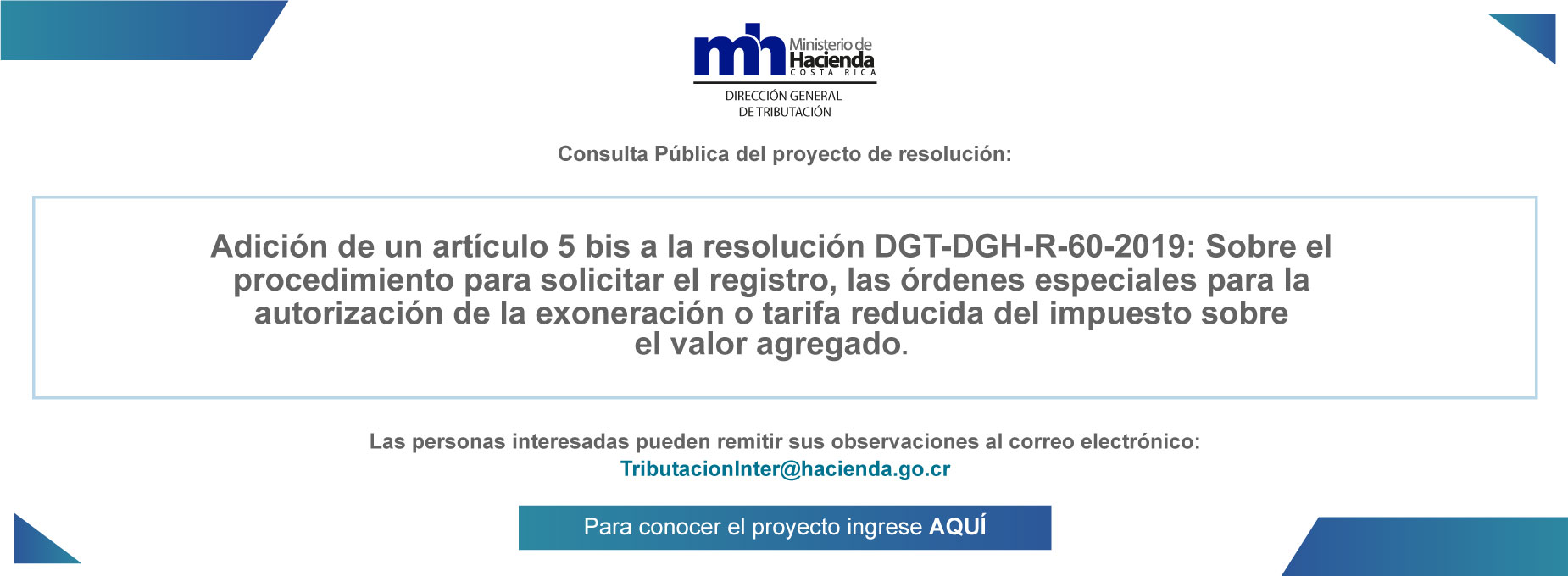 Art 5 Proyectos en Consulta Pública