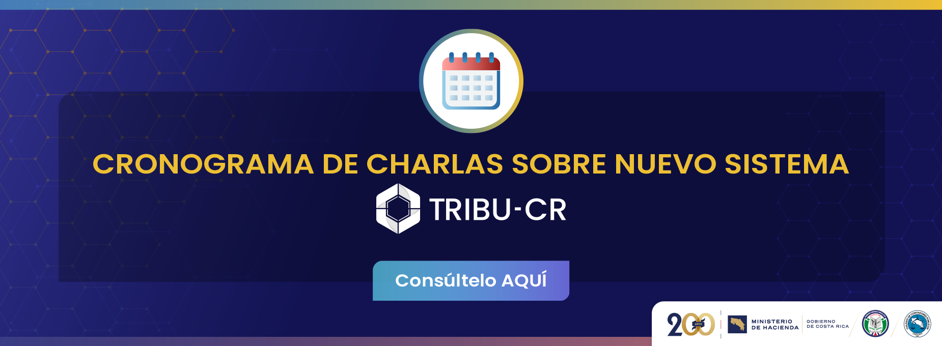 Cronograma de charlas virtuales sobre nuevo sistema TRIBUCR  