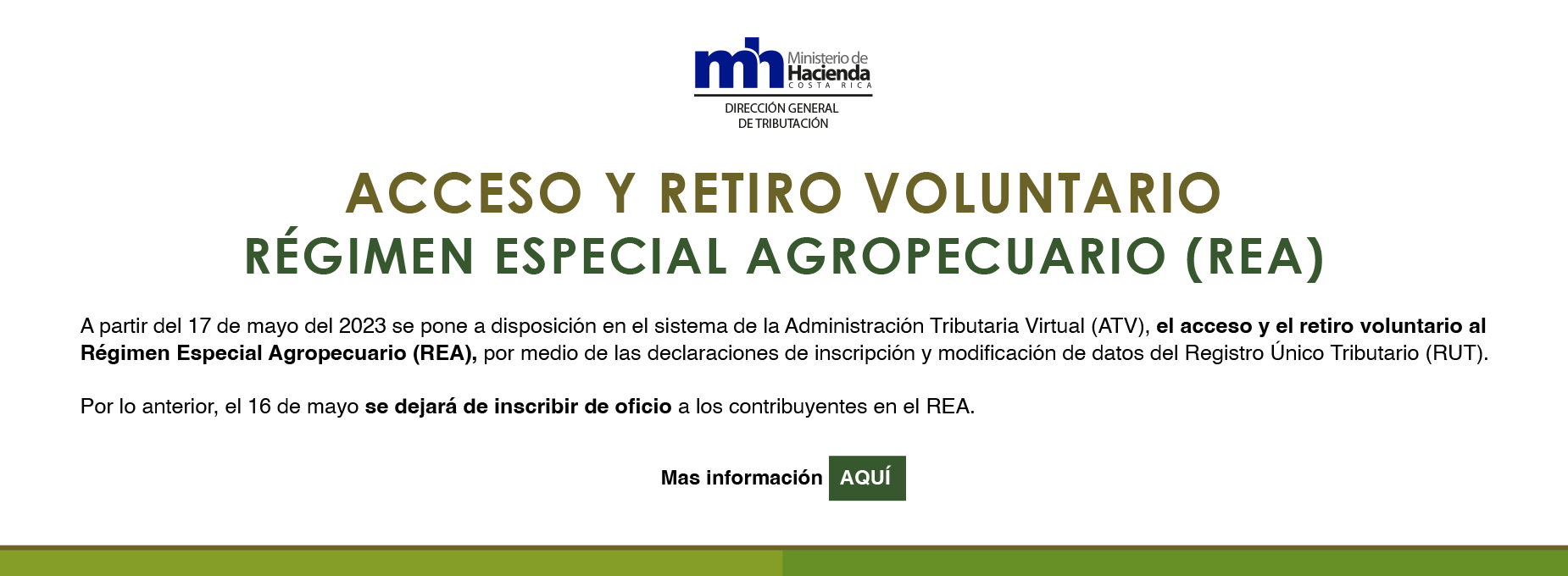Acceso y retiro REA