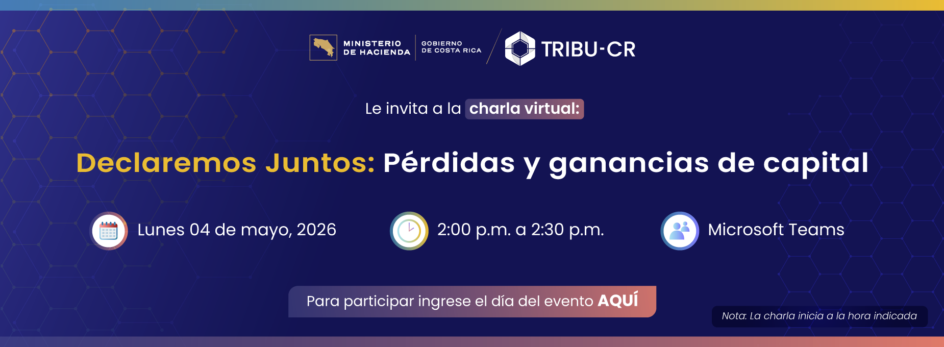 charla 4 de mayo pérdidas y ganancias de capital 