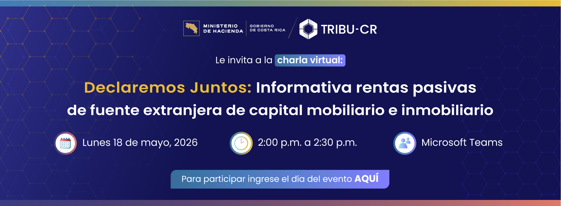  charla 18 de mayo rentas pasivas de capital extranjero   