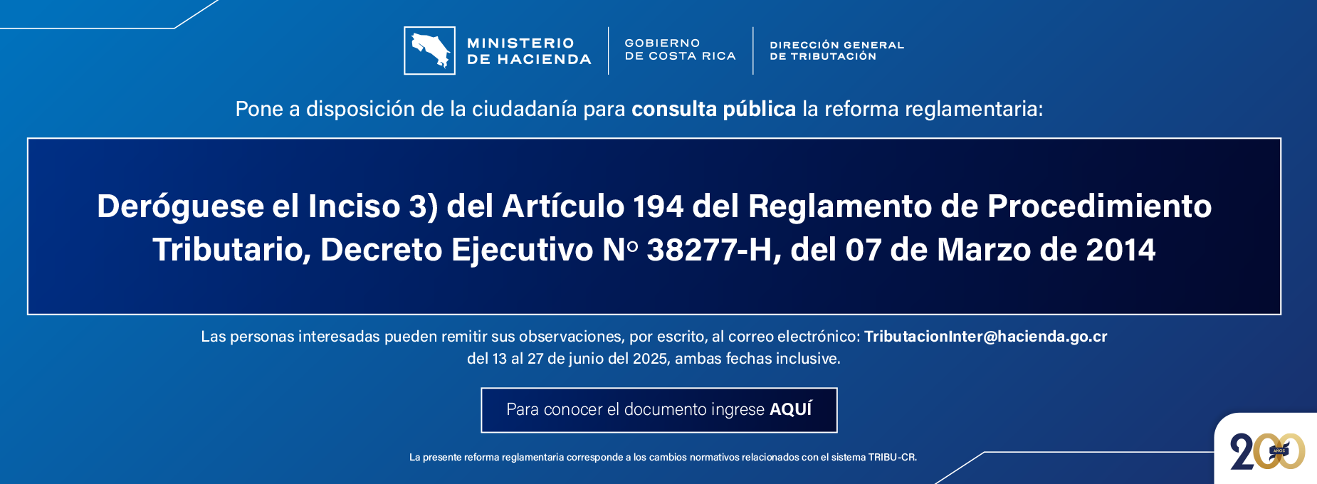  consulta publica 13 junio 