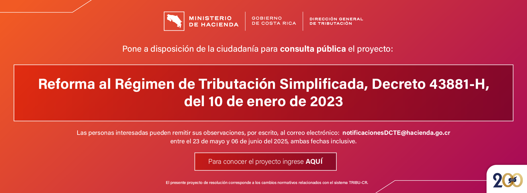  proyectos en consulta pública 23 de mayo 