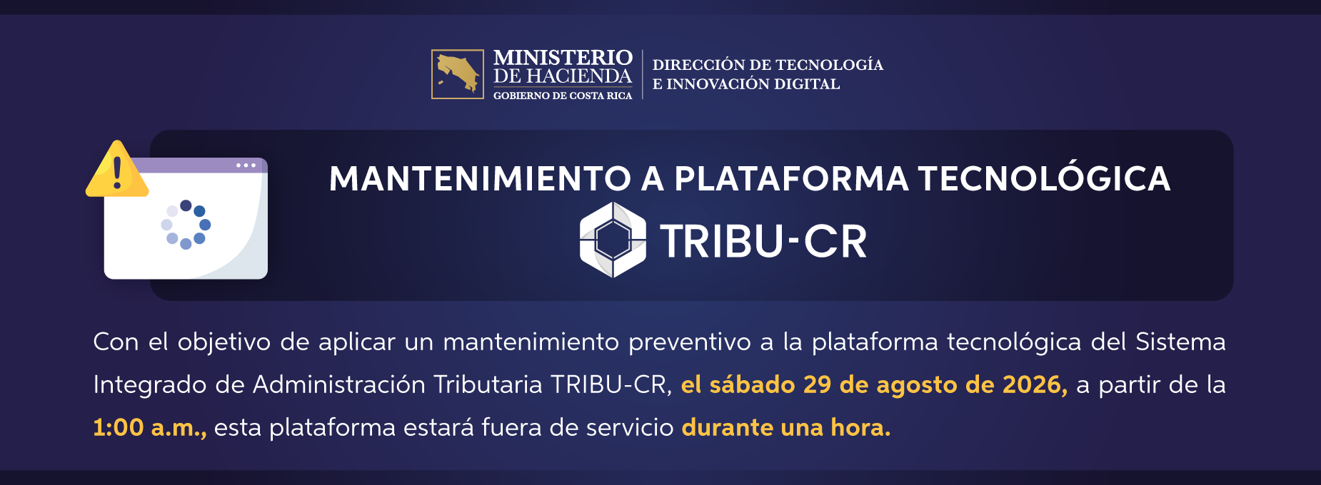  mantenimiento preventivo TRIBU-CR 29 de agosto 1 am
