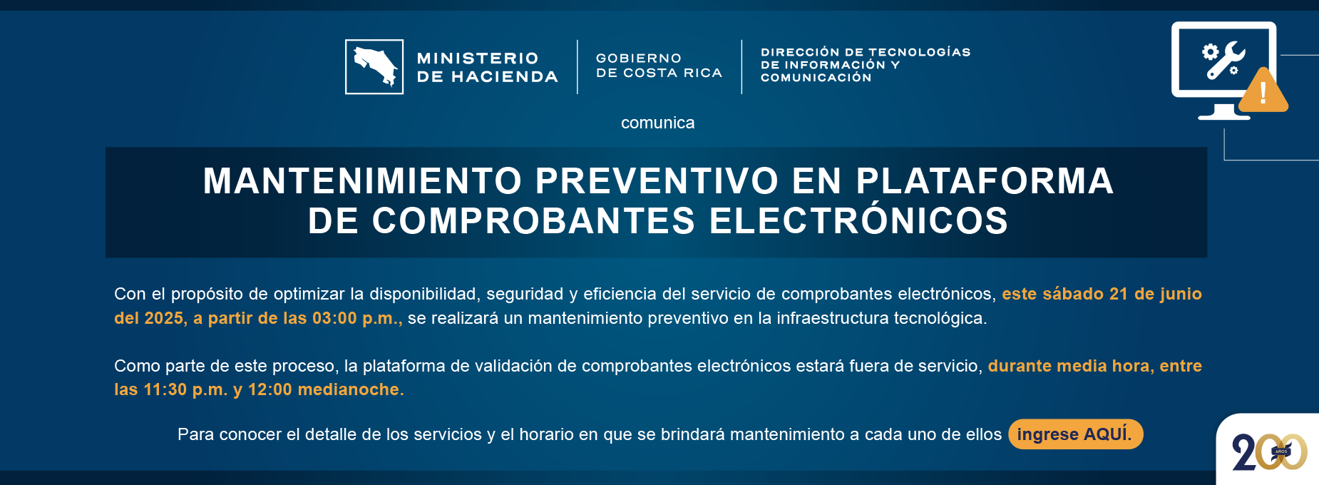   mantenimiento comprobantes electronicos 21 junio 2025   