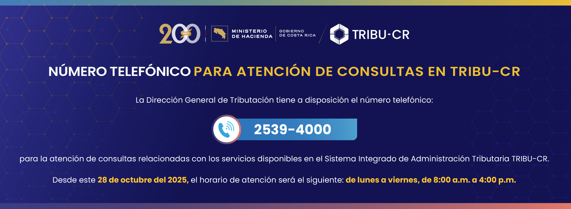  numero telefonico TRIBUCR