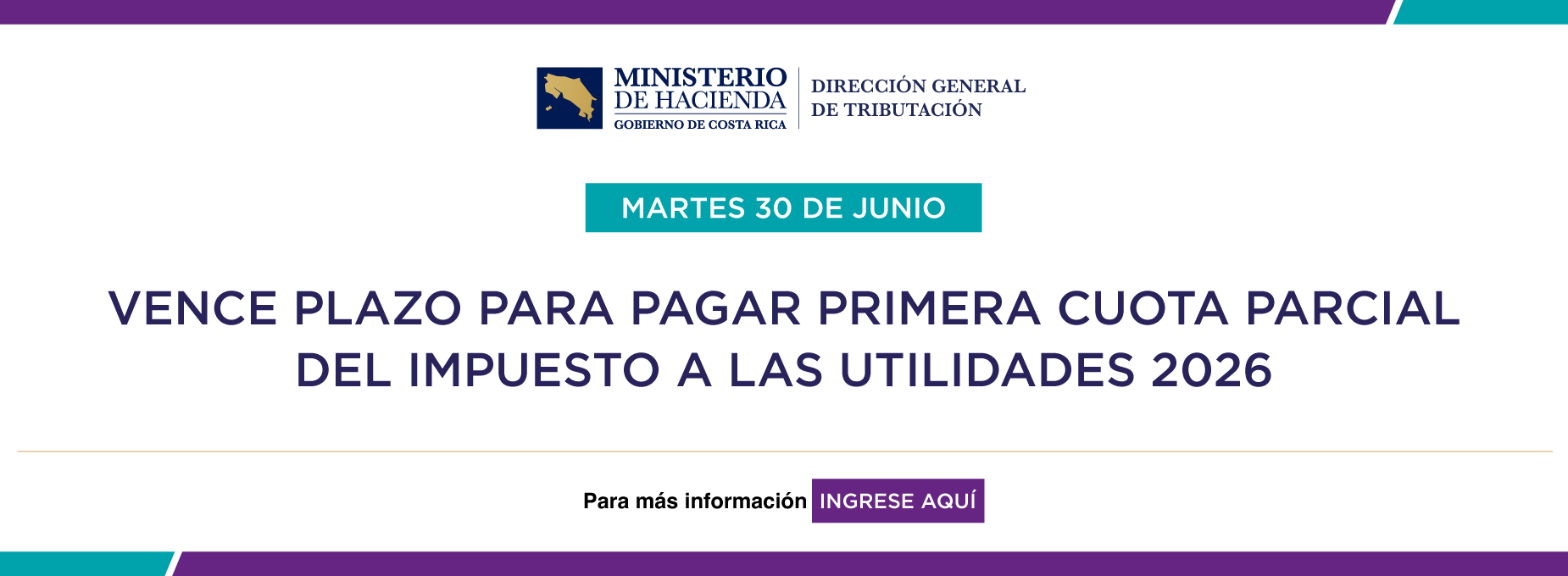 vencimiento cuota parcial impuesto a las utilidades 30 junio 2026 