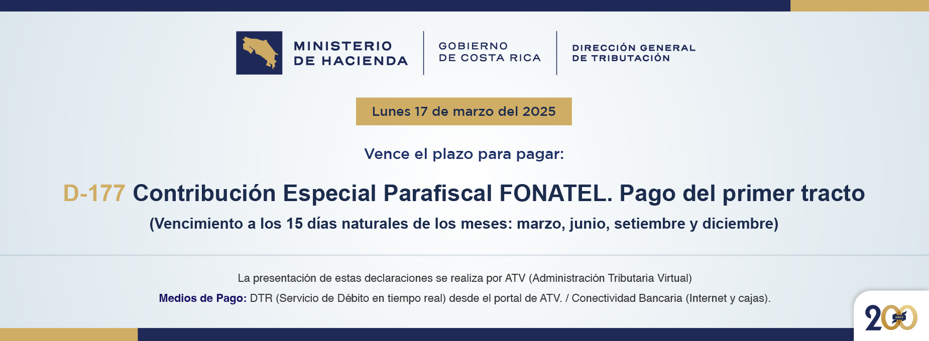  vencimiento Primer tracto D177 2025    