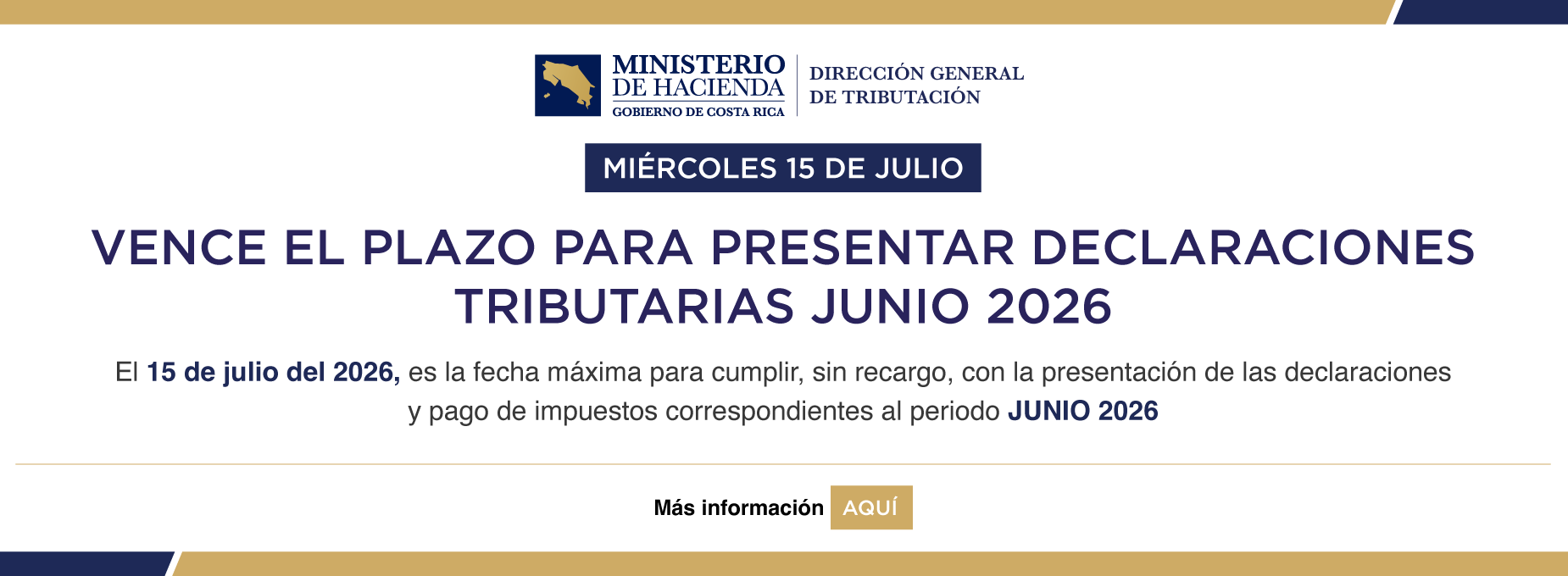  Presentacion declaraciones tributarias junio 2026 