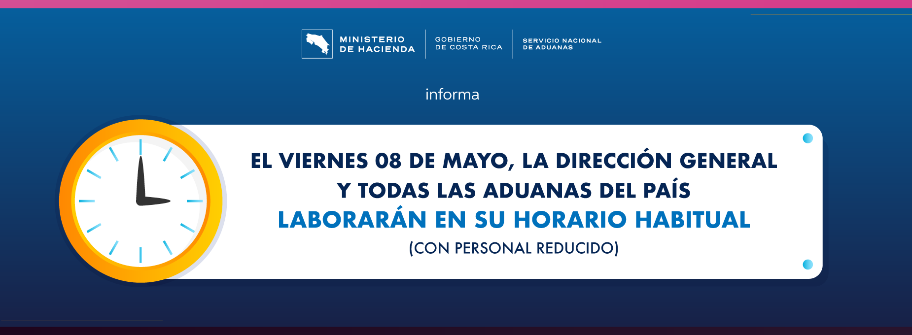   horario aduanas 8 de mayo 