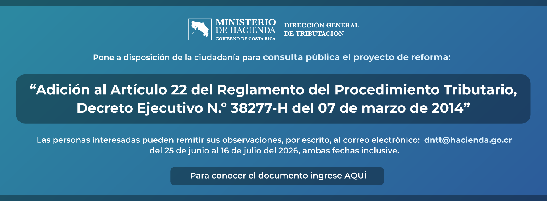 proyecto consulta publica adición al procedimiento tributario 