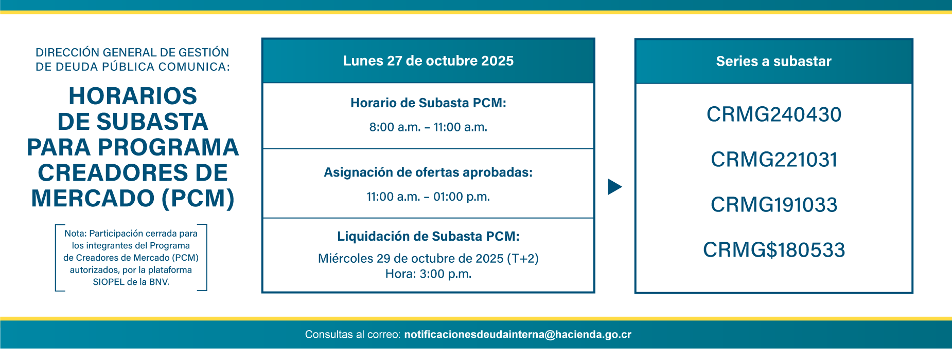  subasta 27 de octubre