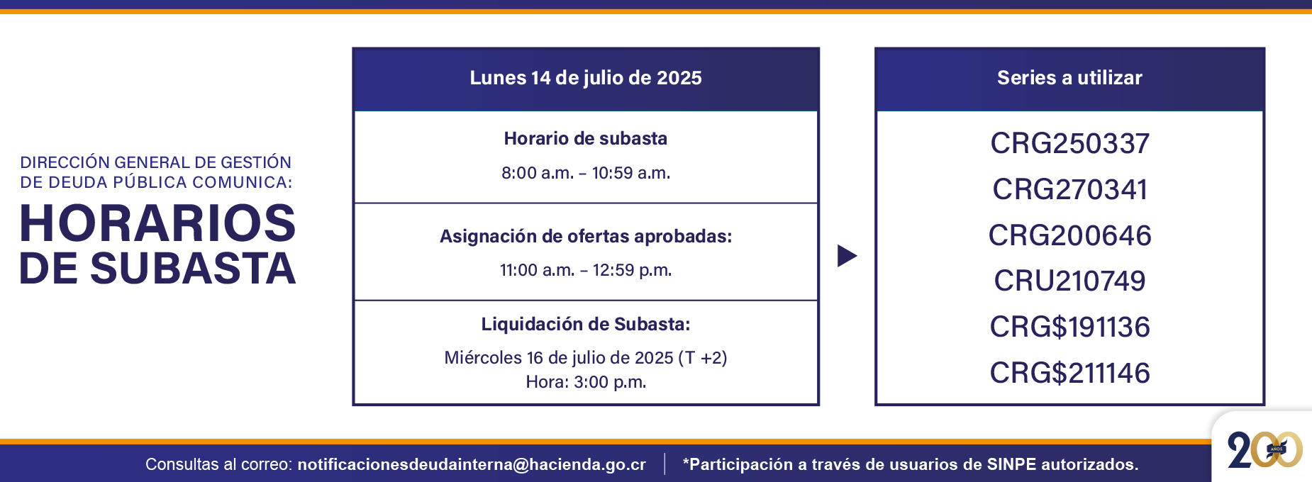  Subasta 14 julio 2025  