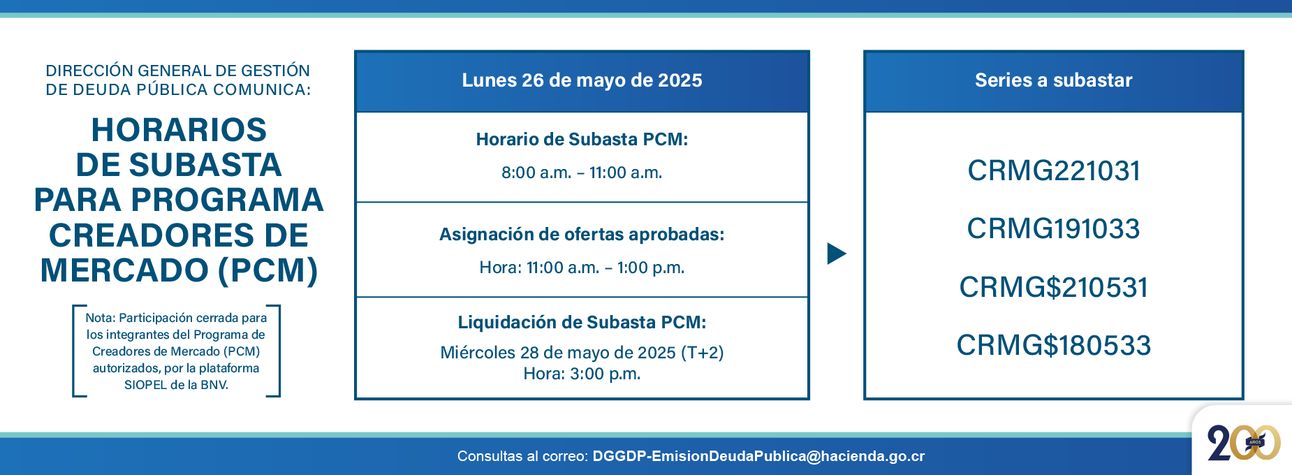 Subasta 26 mayo 2025 