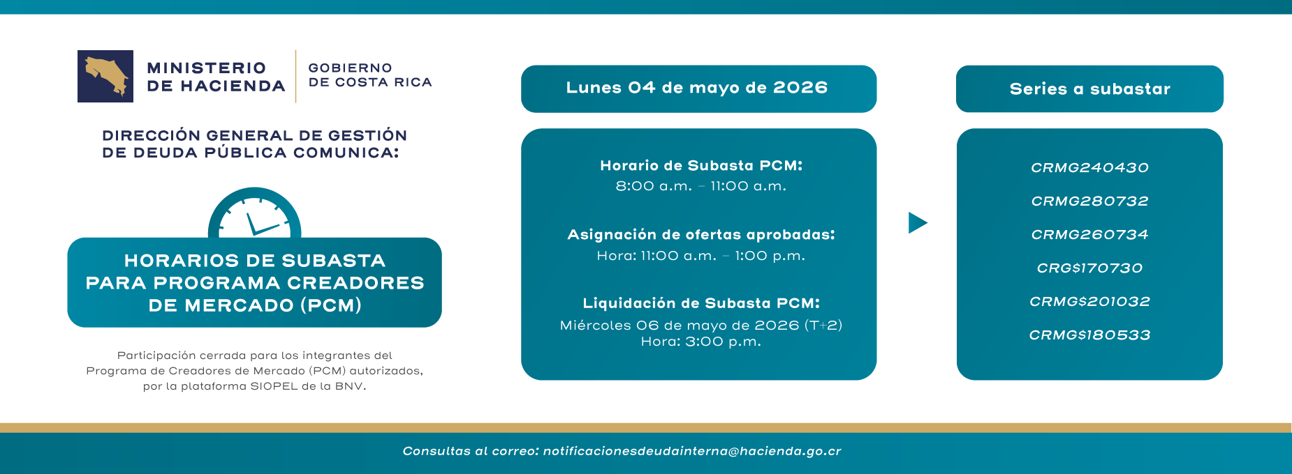 Subastas Gestión Deuda Publica 2026 