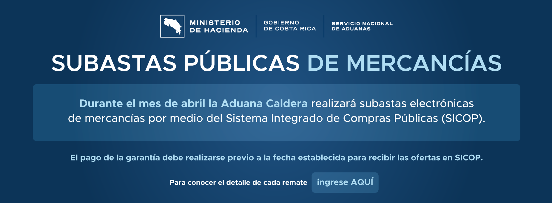   Subastas de mercancias Aduanas abril 2026 