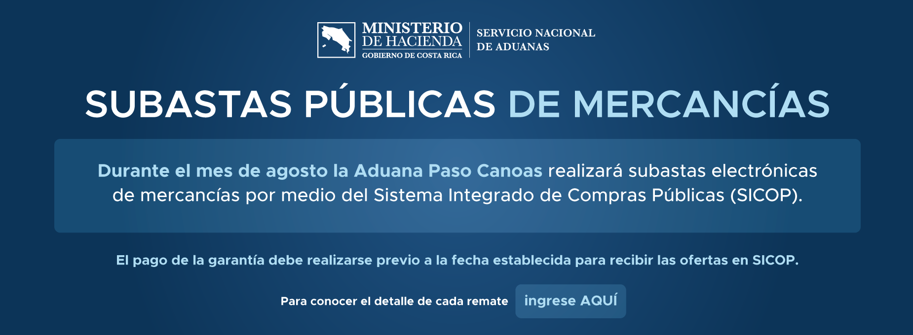  Subastas de mercancias Aduanas agosto 2026 