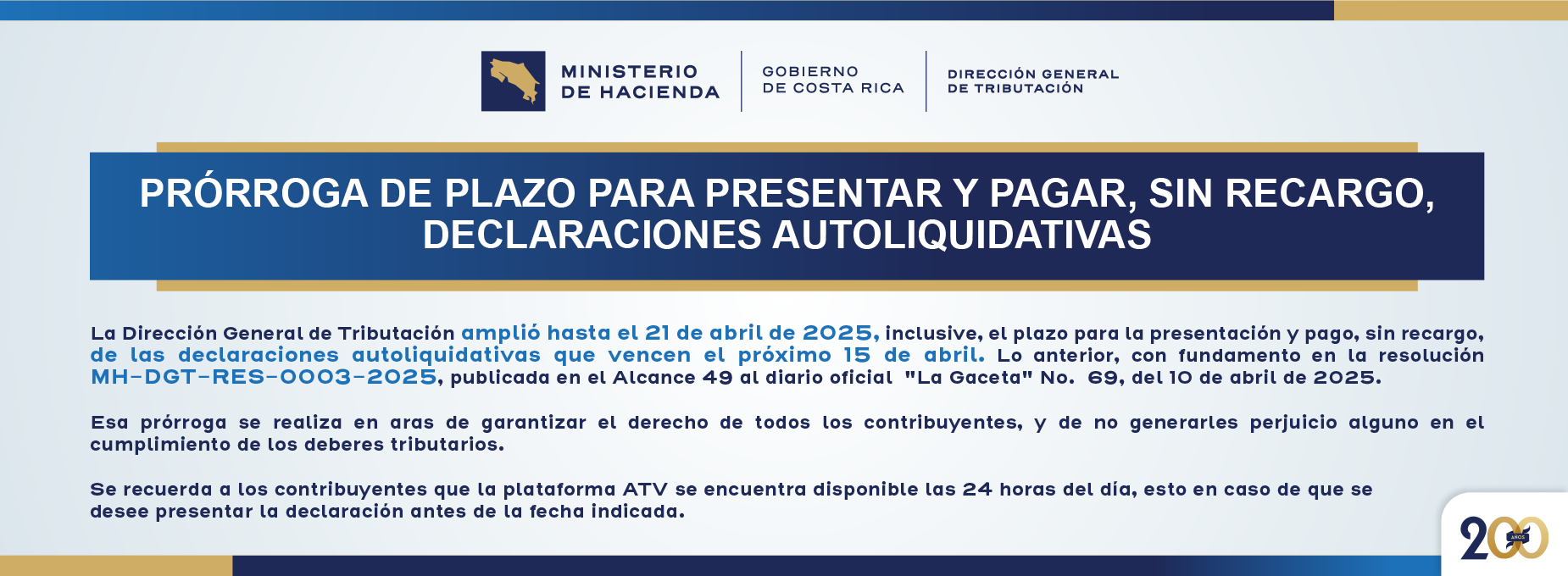   Ampliación Plazos presentación de impuestos  