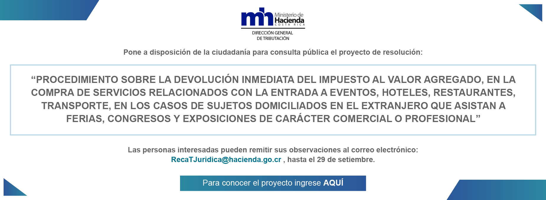proyecto consulta publica devolución IVA