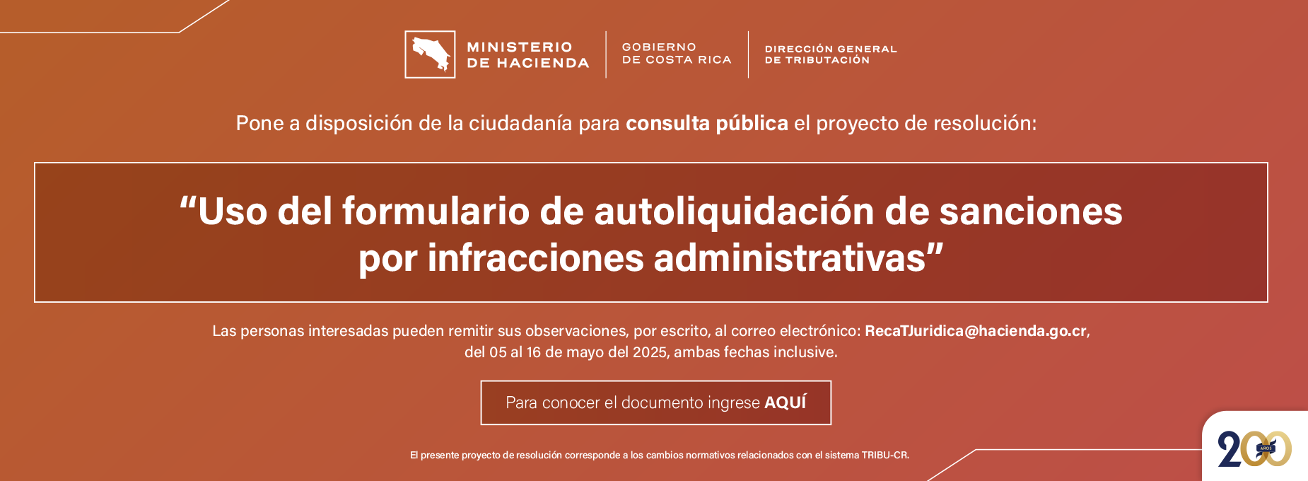   proyecto consulta publica autoliquidación sanciones    