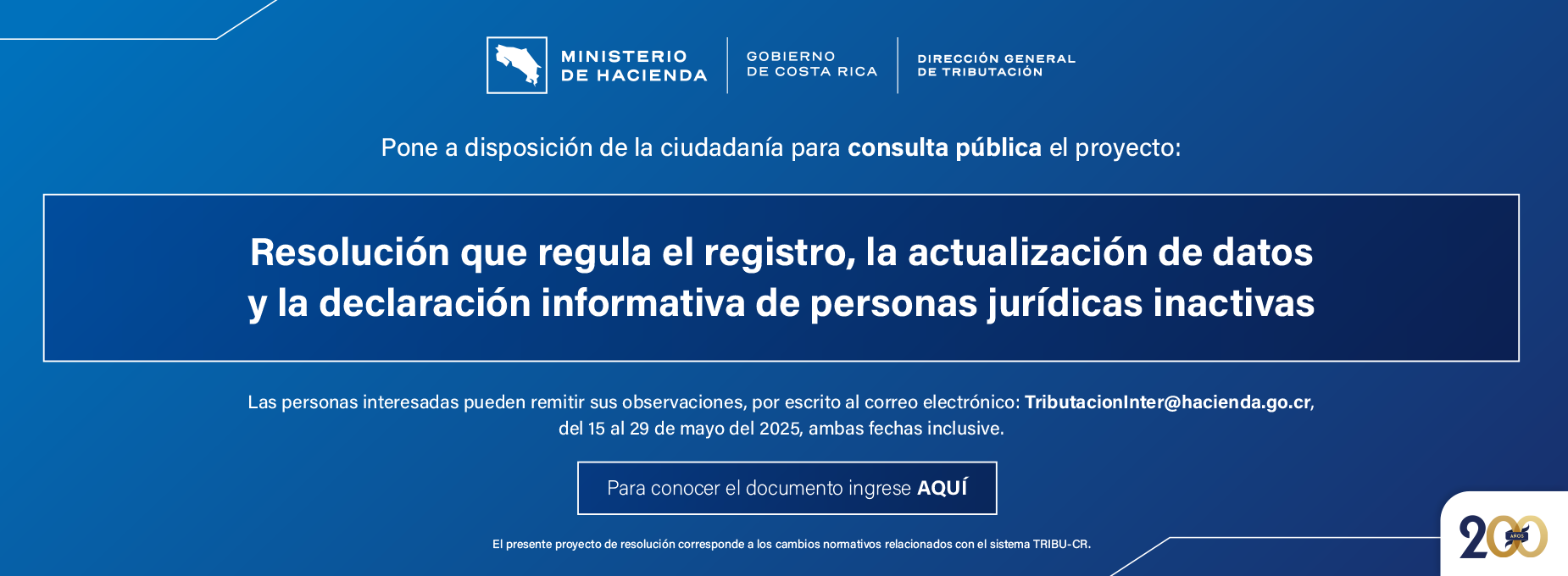  proyectos en consultaa pública