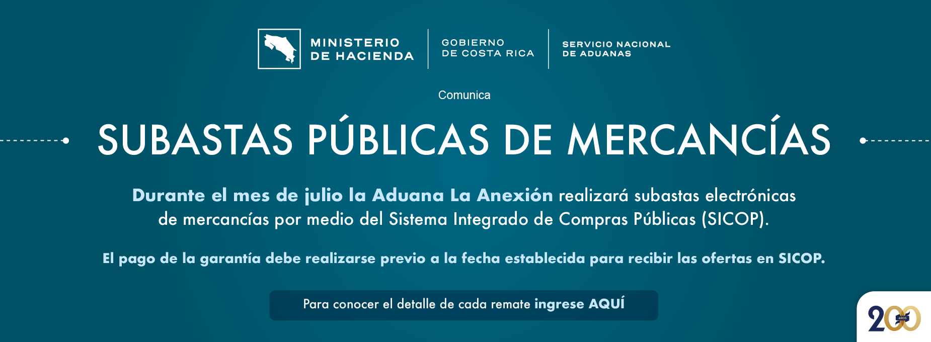  subasta Aduanas julio 2025 