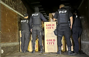 Continua lucha contra contrabando:PCF DECOMISA 3.5 MILLONES DE CIGARRILLOS EN ZONA SUR
