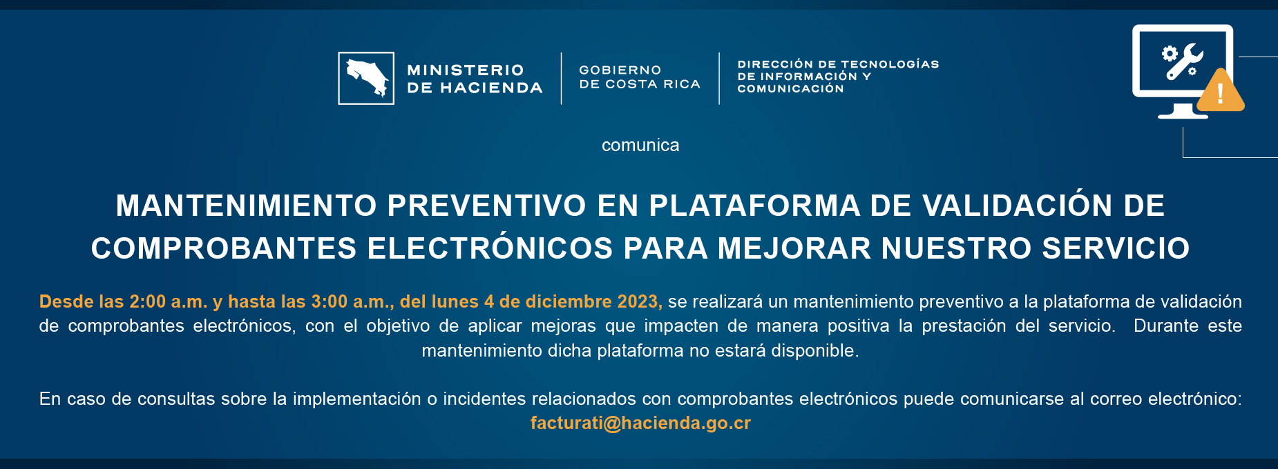 mantenimiento comprobantes electrónicos
